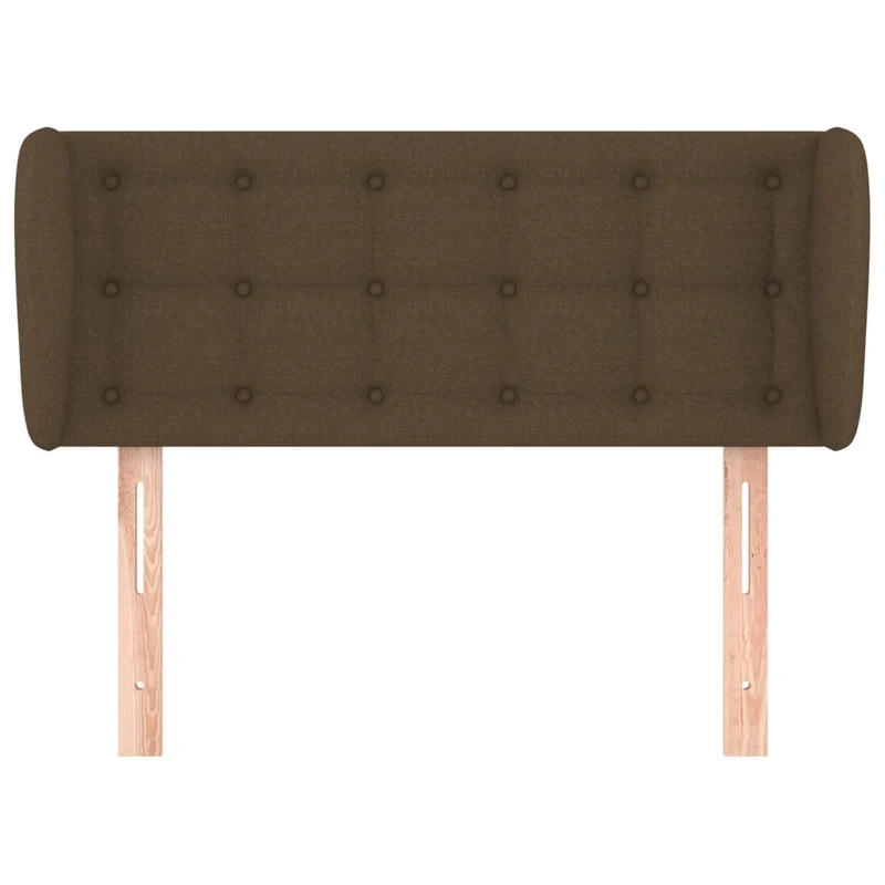 Tête de lit accessoire couchage chambre à coucher meuble avec rebord latéral 93 x 23 x 78/88 cm tissu marron foncé TDL0204637
