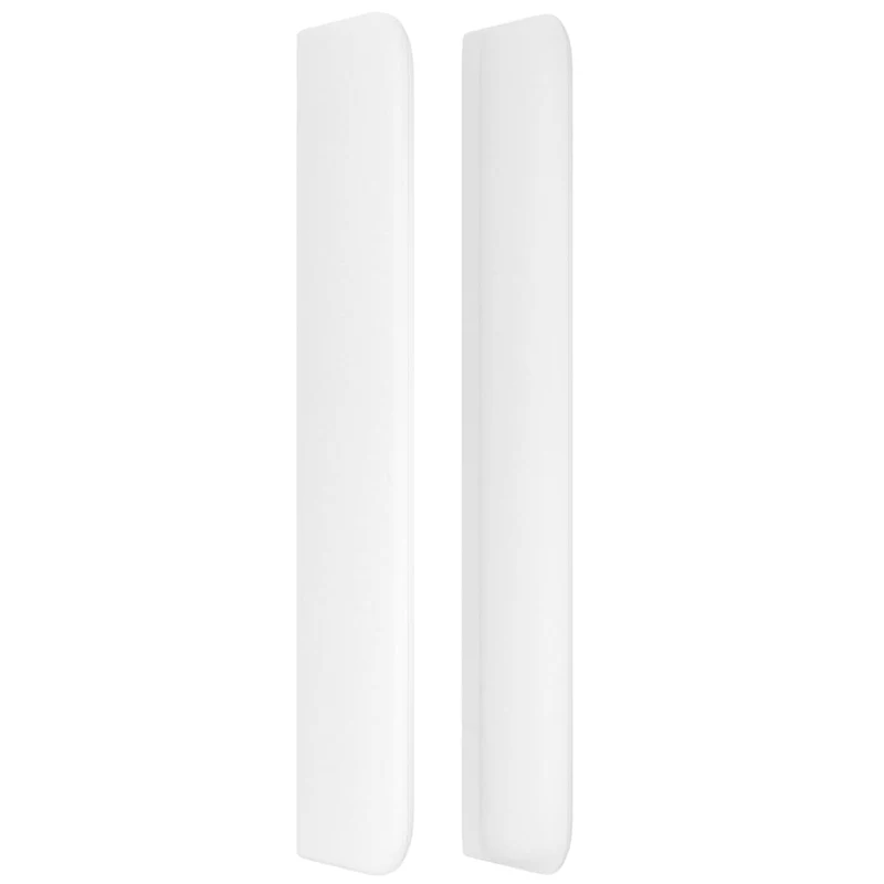 Tête de lit accessoire couchage chambre à coucher meuble avec rebord latéral 103 x 16 x 118/128 cm synthétique blanc TDL0205803