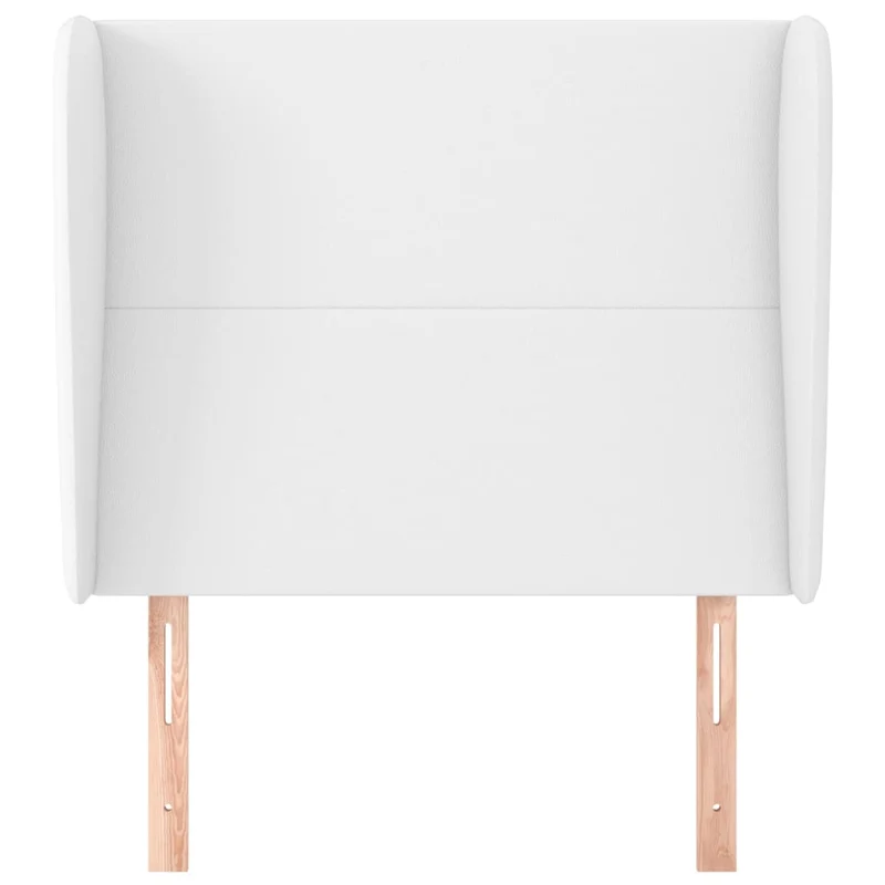 Tête de lit accessoire couchage chambre à coucher meuble avec rebord latéral 103 x 23 x 118/128 cm synthétique blanc TDL0205798