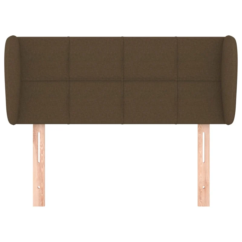 Tête de lit accessoire couchage chambre à coucher meuble avec rebord latéral 103 x 23 x 78/88 cm tissu marron foncé TDL0204754