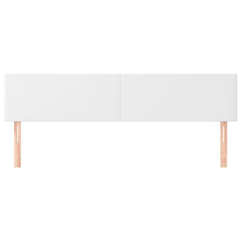 Tête de lit accessoire couchage chambre à coucher meuble 2 parties 100 x 5 x 78/88 cm synthétique blanc TDL0206593