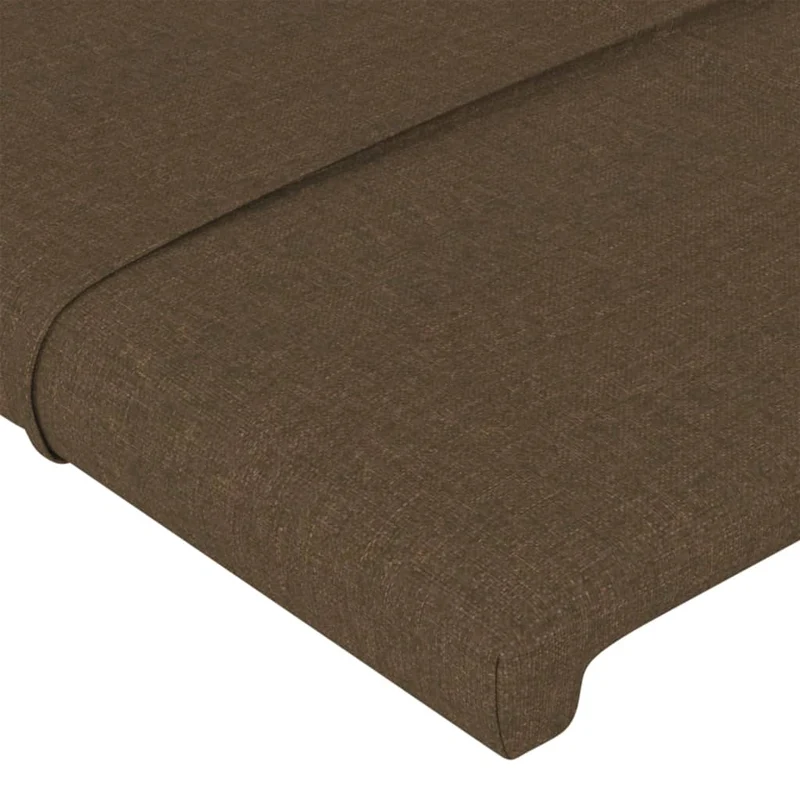 Tête de lit accessoire couchage chambre à coucher meuble avec rebord latéral 93 x 23 x 78/88 cm tissu marron foncé TDL0204639