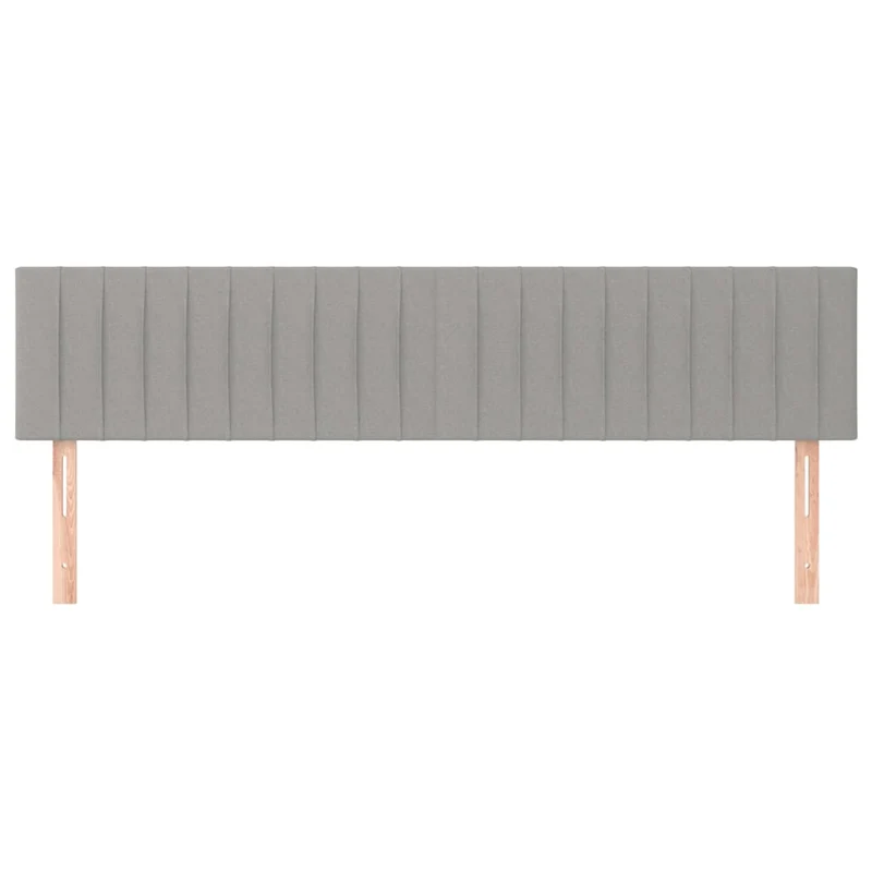 Tête de lit accessoire couchage chambre à coucher meuble 2 parties 90 x 5 x 78/88 cm tissu gris clair TDL0206407